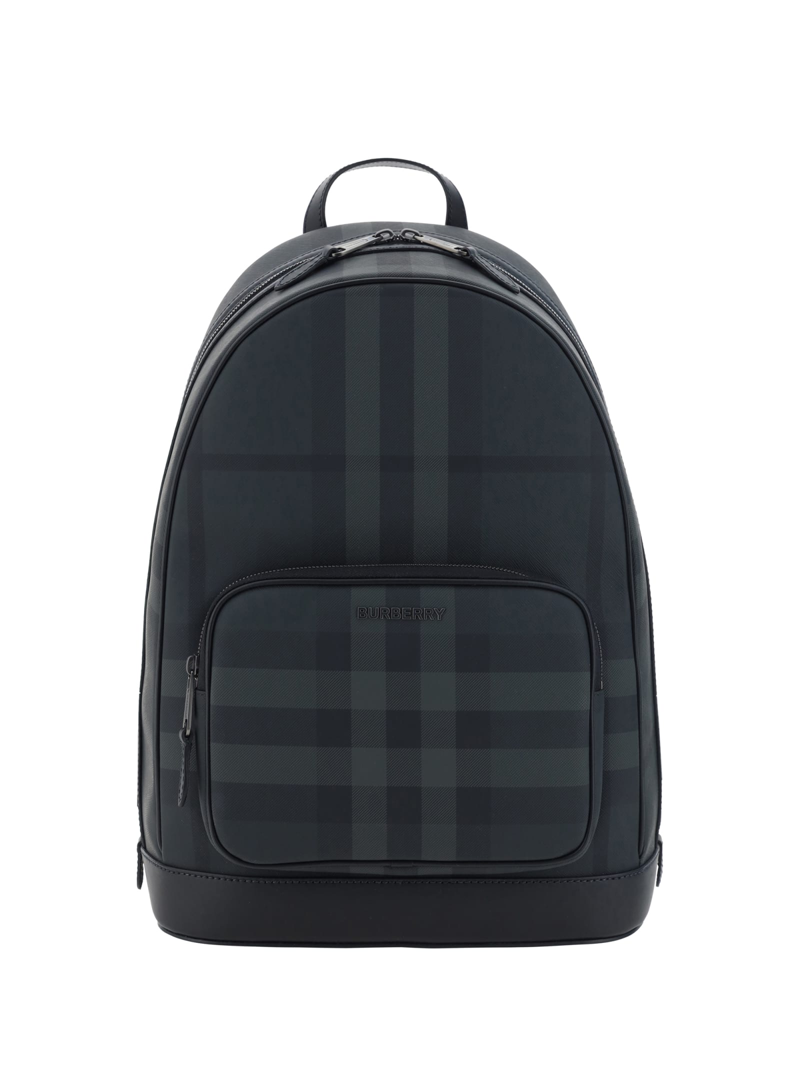 Shop Burberry Backpack In Charcoal