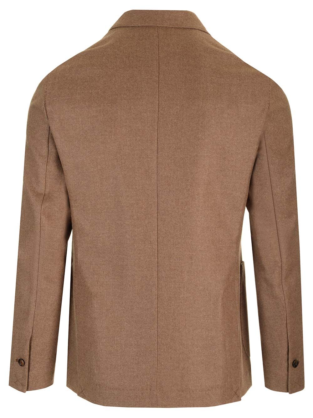 Shop Barba Napoli Easy Double Breasted Jacket In Brown