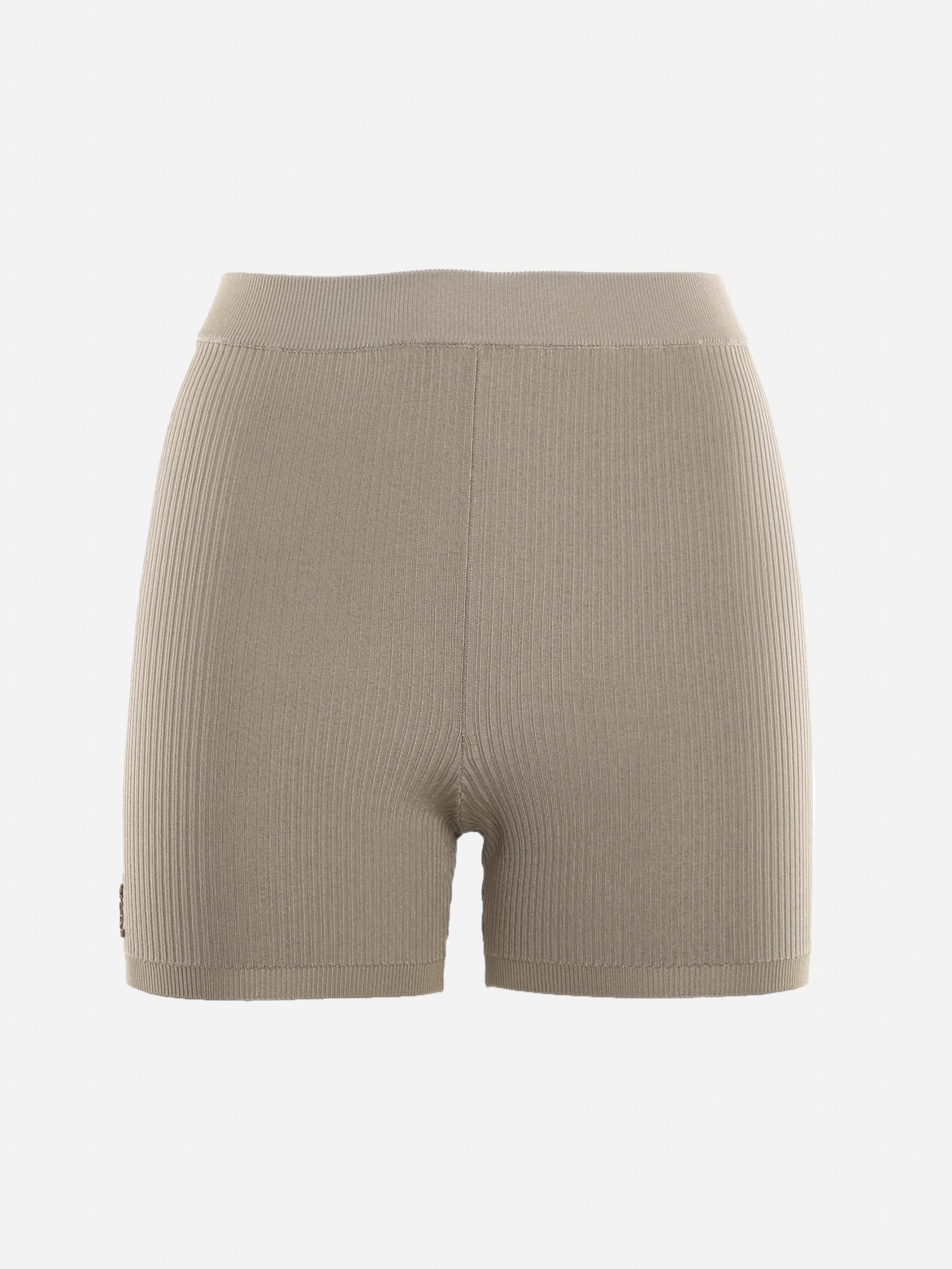 Saint Laurent Shorts With Ribbed Knit And Logo Detail