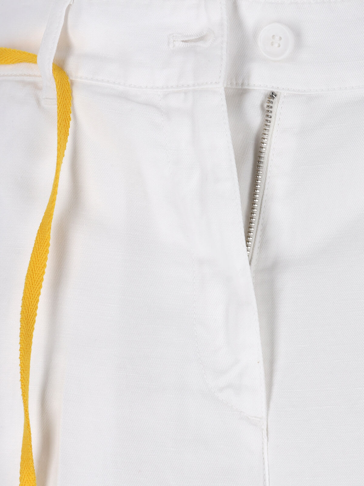 Aspesi Relaxed Fit Straight-leg Trousers With Drawstring In White