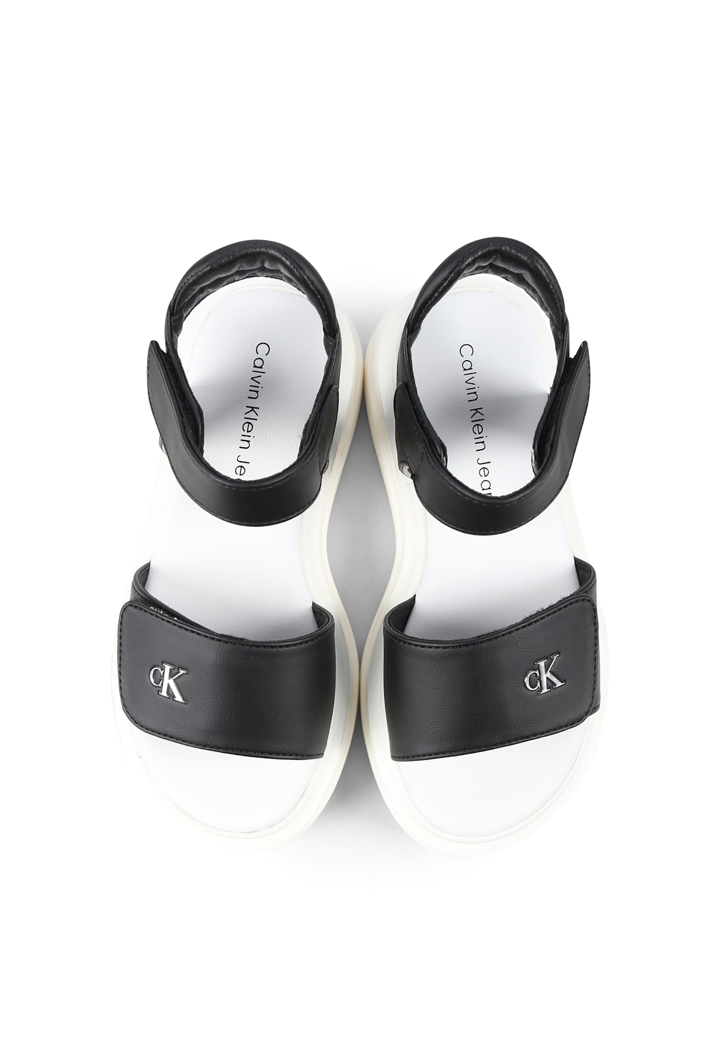 Calvin Klein Black Sandals For Girl In Black
