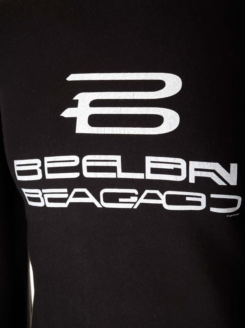 Shop Balenciaga 3b Icon Printed Hoodie In Black