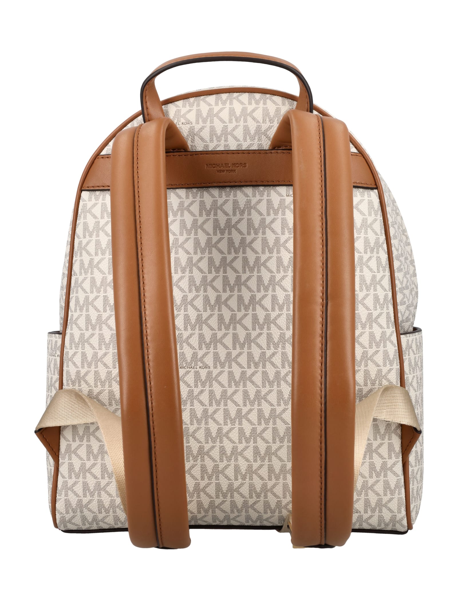 Shop Michael Kors Bex Md Backpack In Vaniglia-cuoio