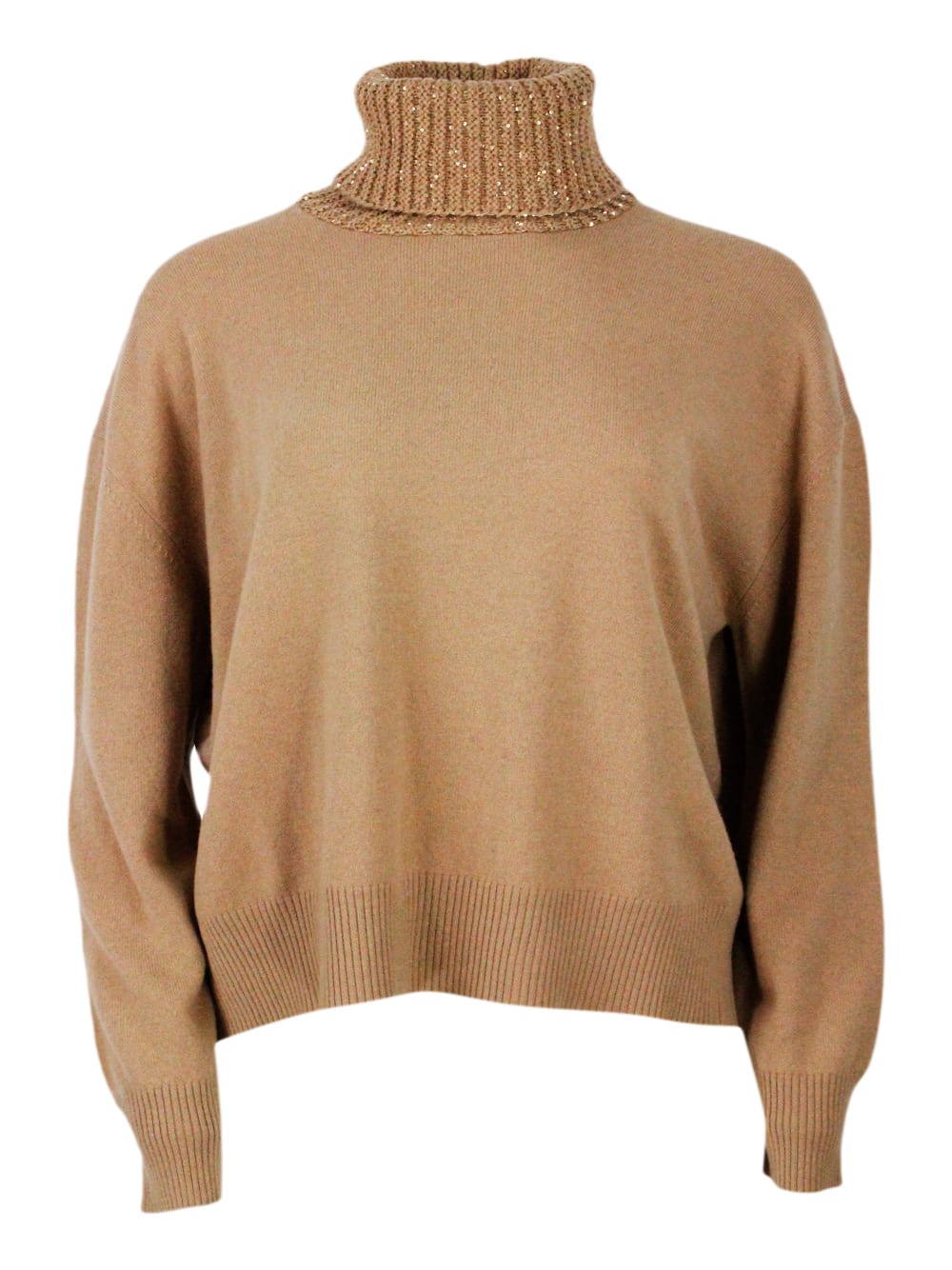 Shop Fabiana Filippi Sweater In Brown