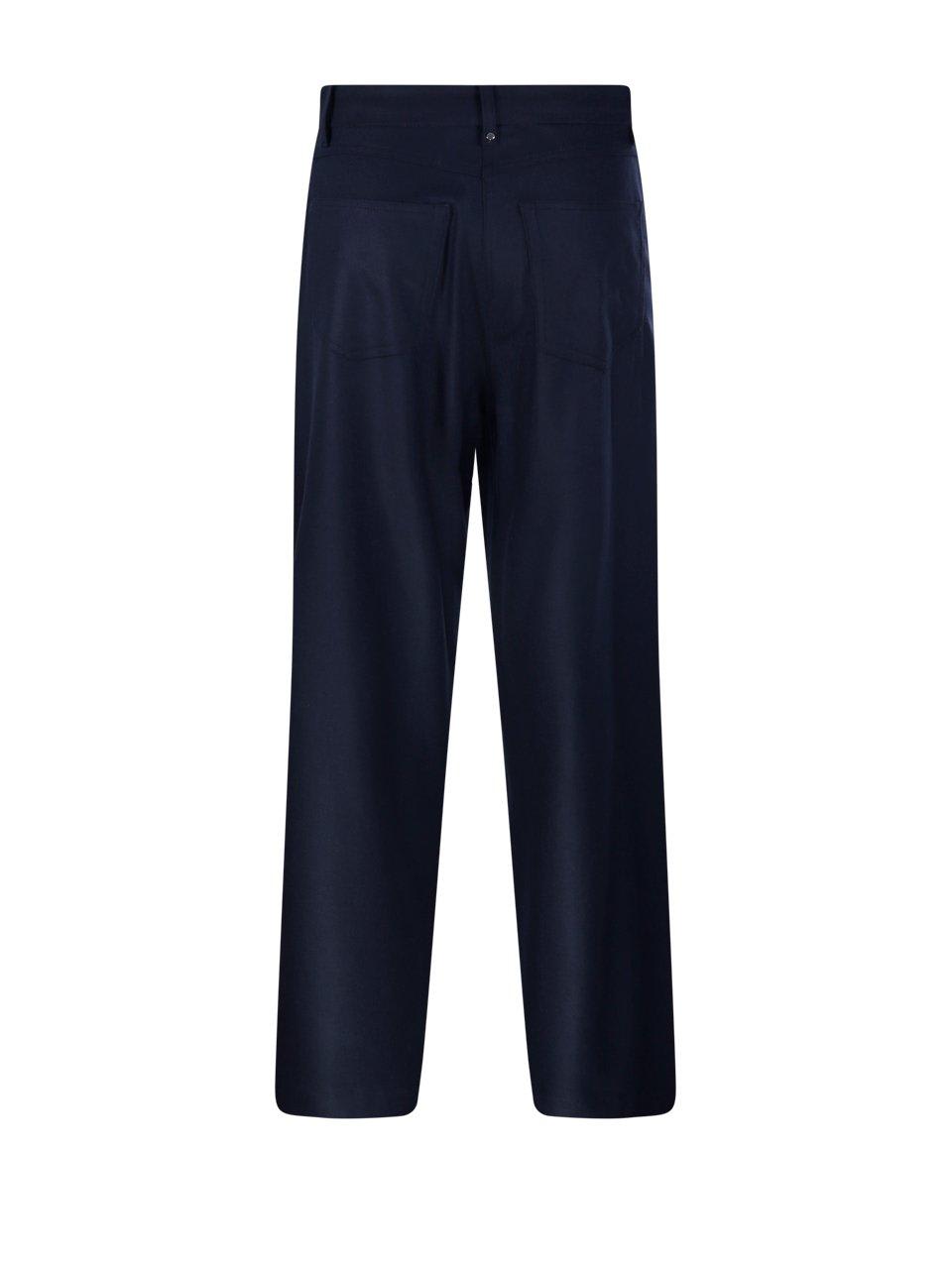 Shop 's Max Mara Button Detailed Straight Leg Trousers In Ultramarine