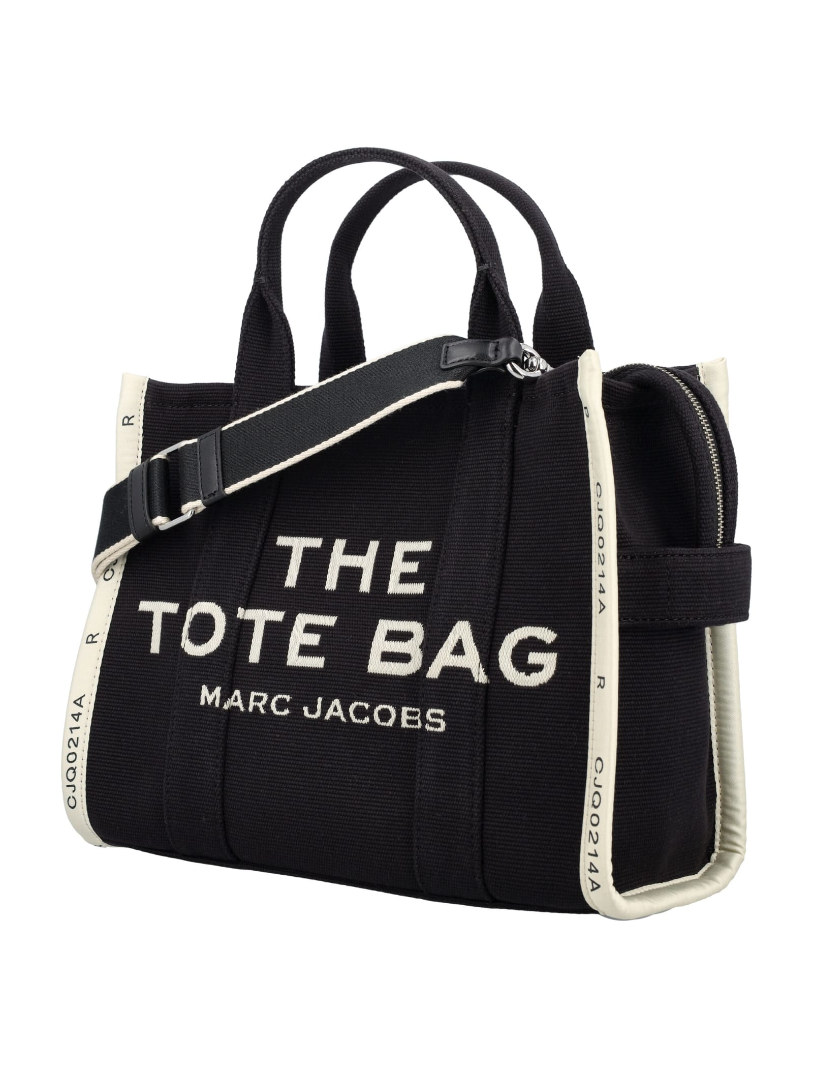 Shop Marc Jacobs The Jacquard Medium Tote Bag In Black