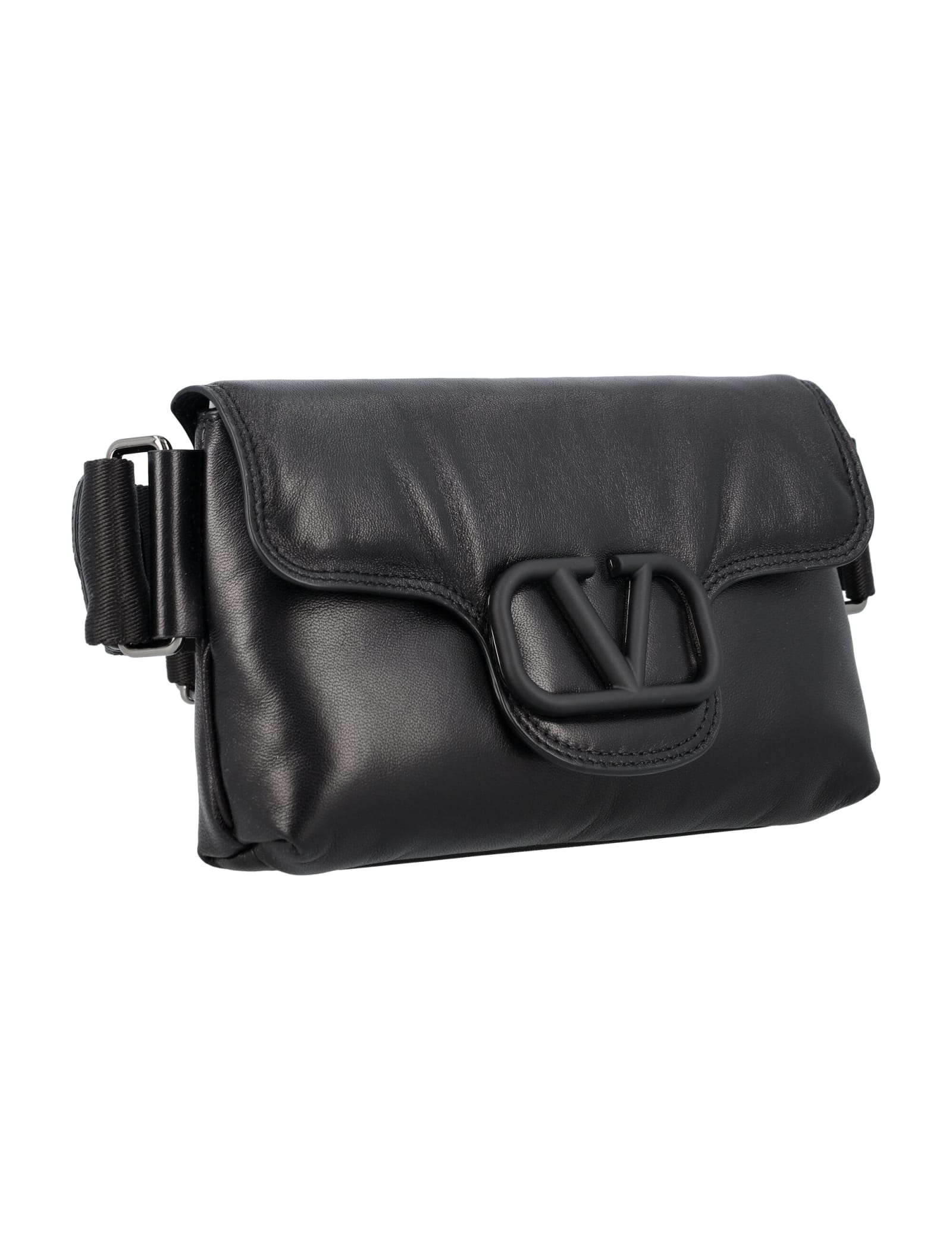 Shop Valentino Small Waist Satchel In Nero