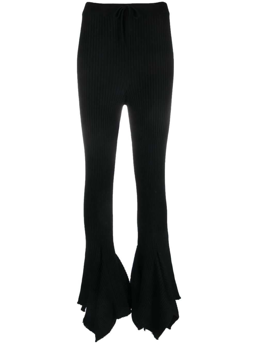 Shop Marques' Almeida Merino Wool Knitted Trousers In Black