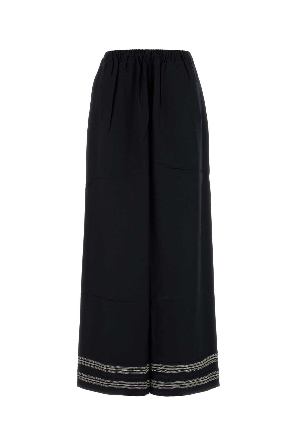 Black Viscose Mathilde Wide-leg