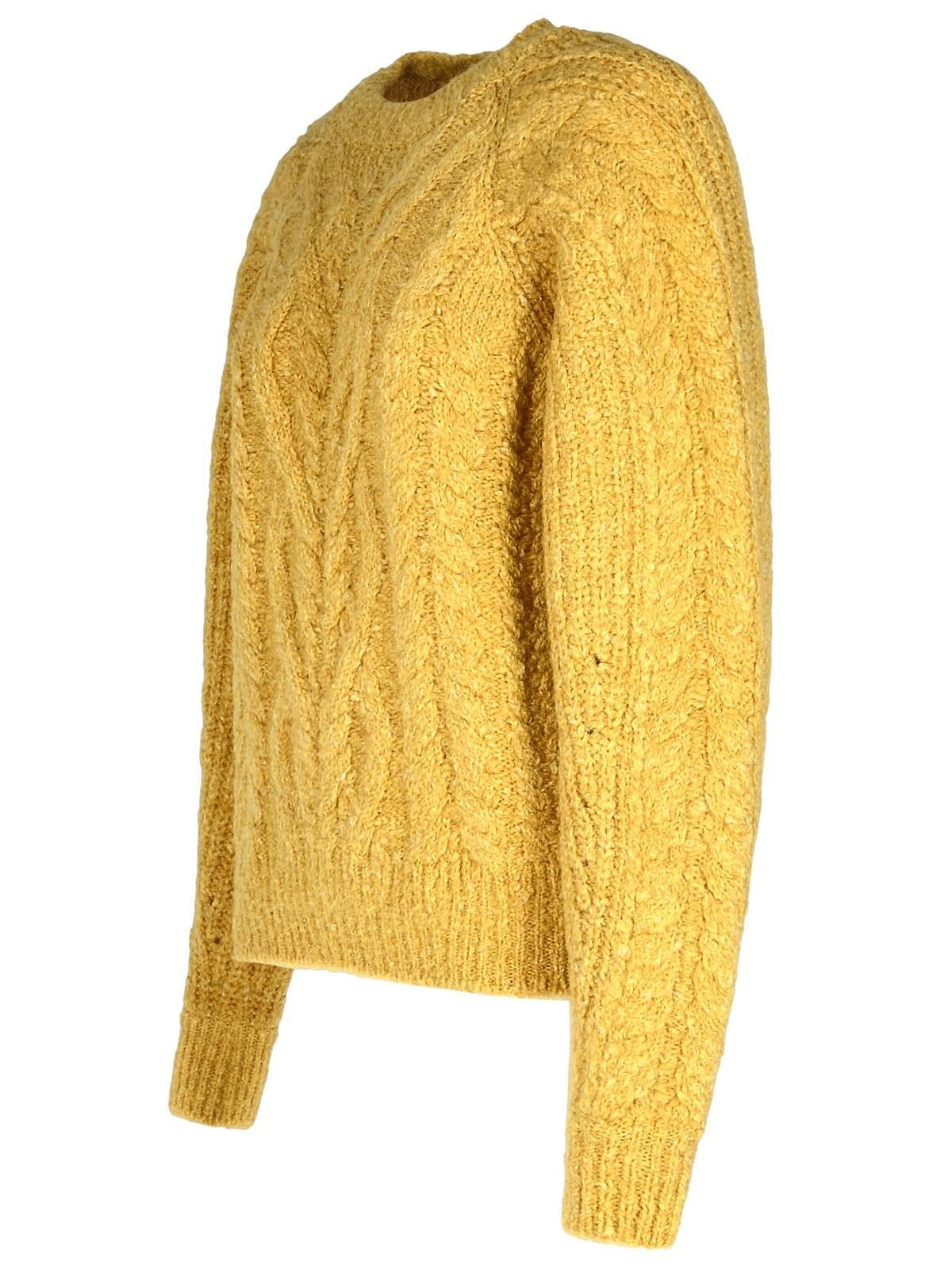 Shop Isabel Marant Crewneck Long-sleeved Jumper In Honey