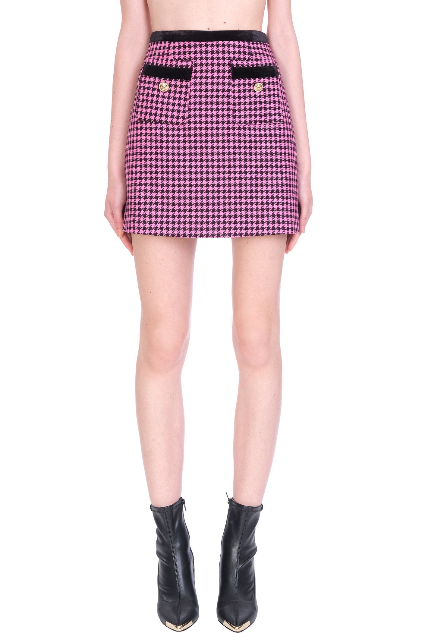 Versace Jeans Couture Skirt In Rose-pink Cotton