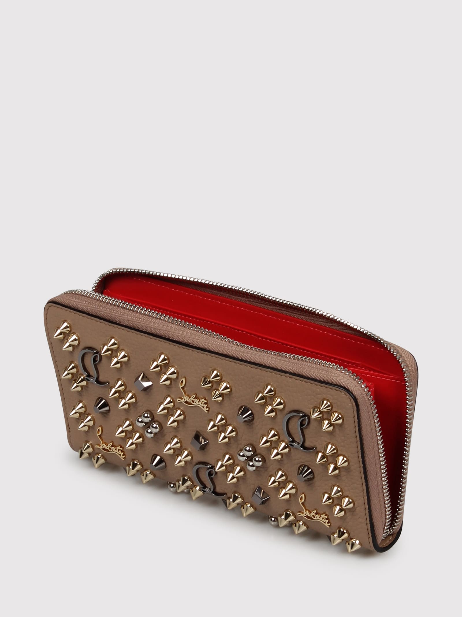 Shop Christian Louboutin Panettone Wallet In Nude & Neutrals