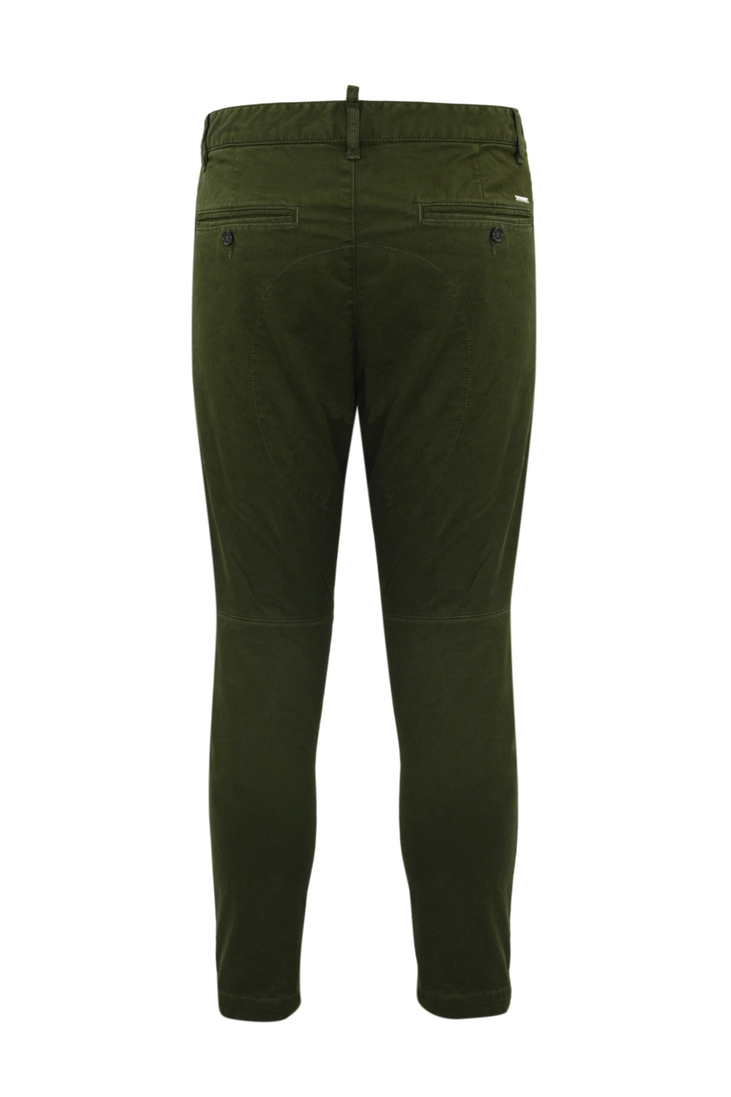 Shop Dsquared2 Pantalone Sexy Chino In Cotone Stretch Verde Militare In Military Green