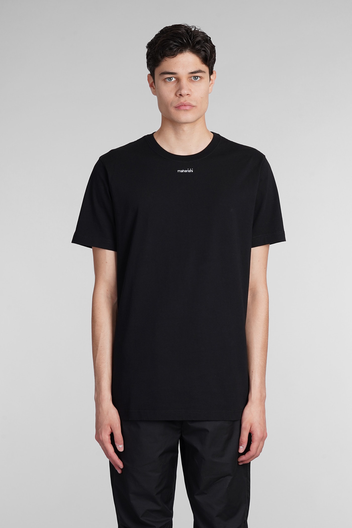 T-shirt In Black Cotton