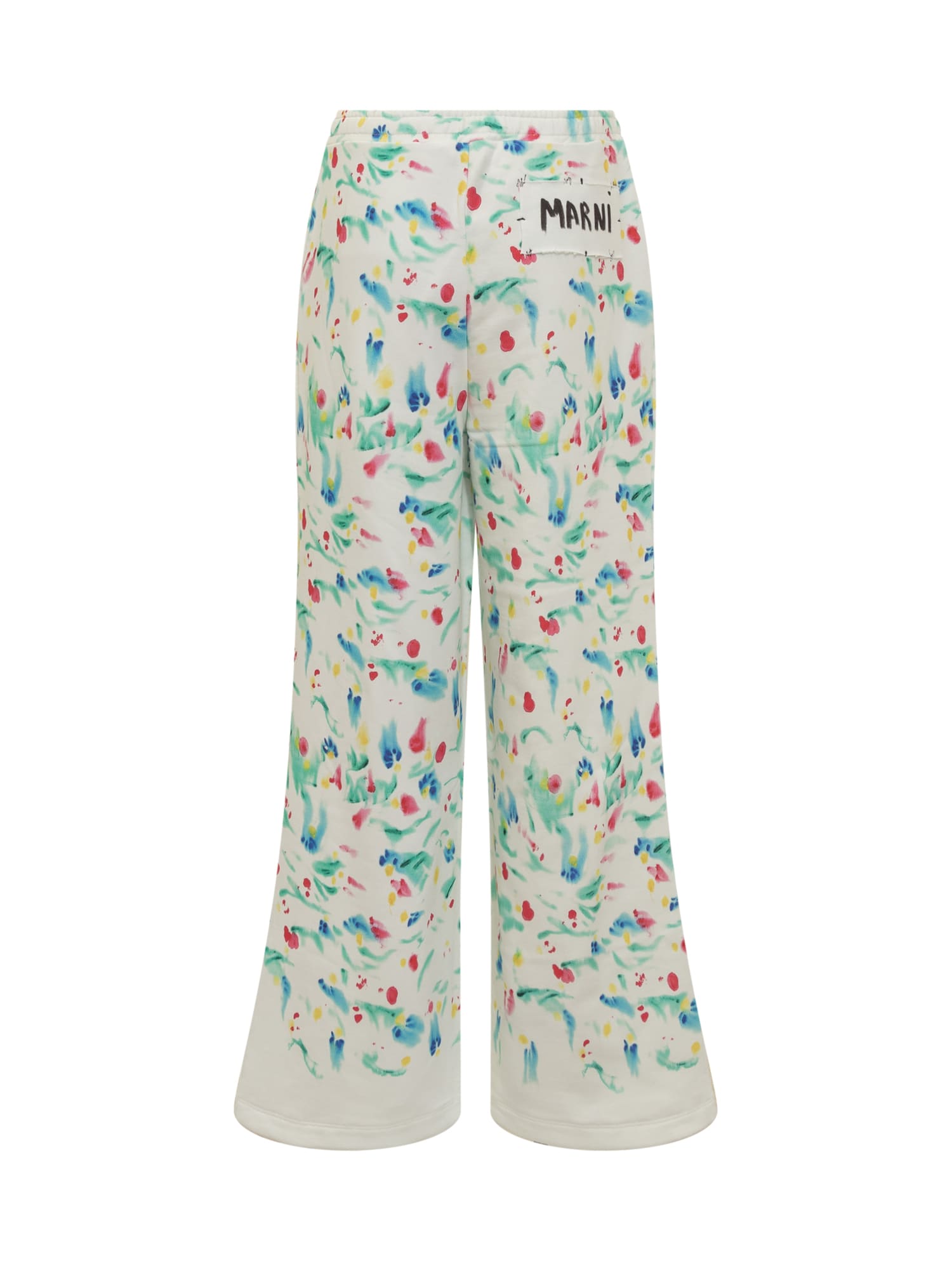 Shop Marni Fiore Trousers In Natural White