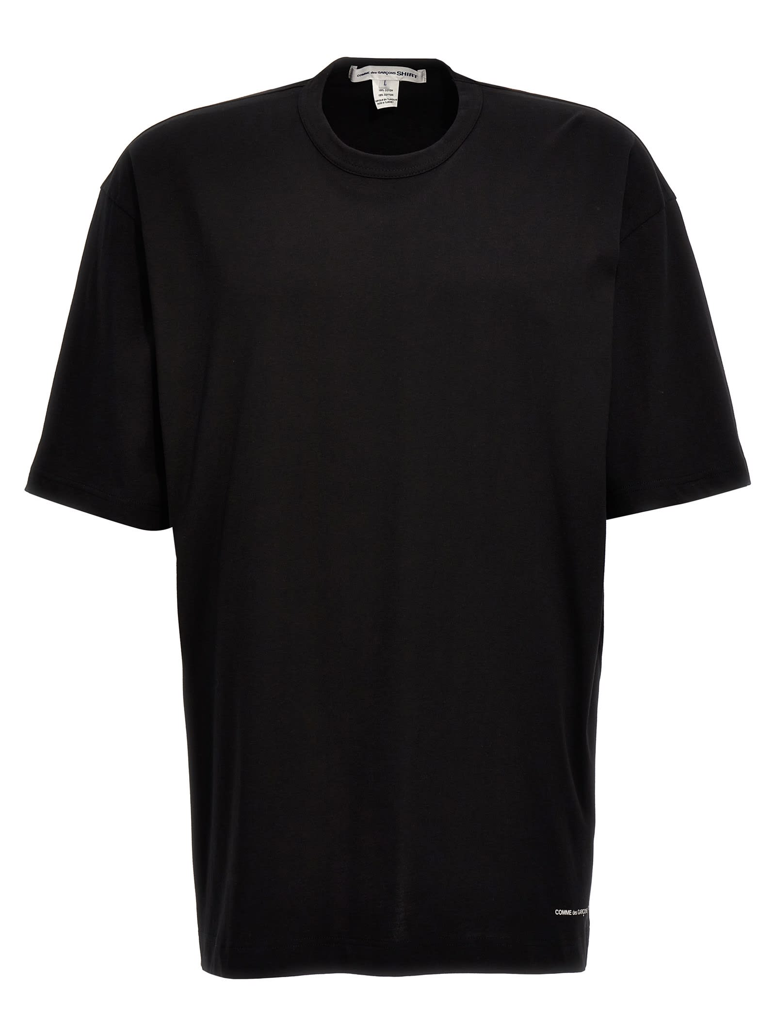 Shop Comme Des Garçons Shirt Logo Print T-shirt In 1 Black