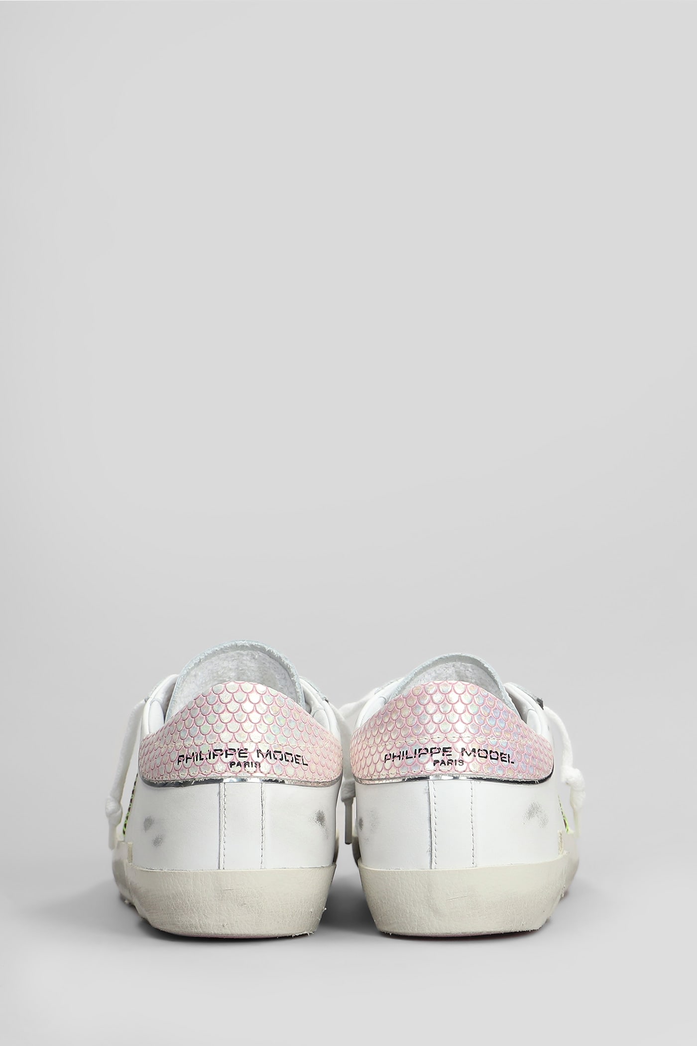 Philippe Model Prsx Low Sneakers In White Leather
