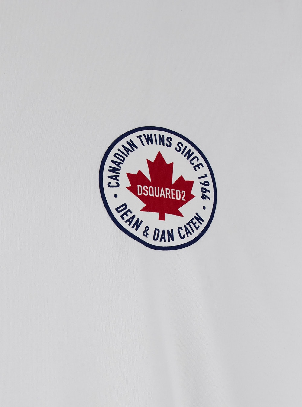 Dsquared2 White T-shirt With Chest Logo Application In Cotton Man In White