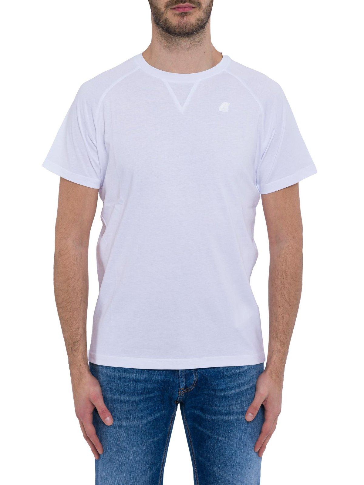 Shop K-way Short-sleeved Crewneck T-shirt In White