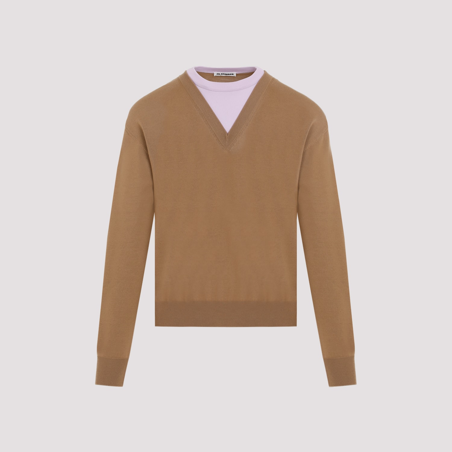 Shop Jil Sander Virgin Wool Pullover In Walnut