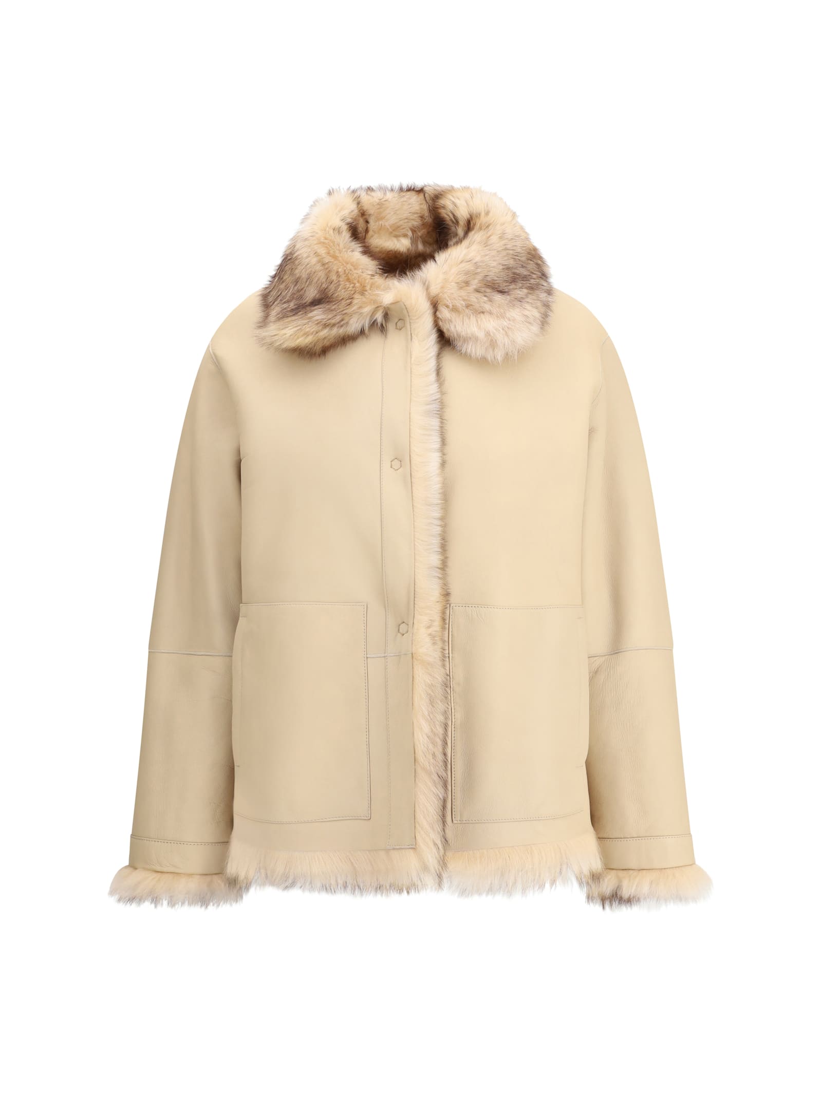 P.a.r.o.s.h P. A.r. O.s. H. Reversible Sheepskin In Brown