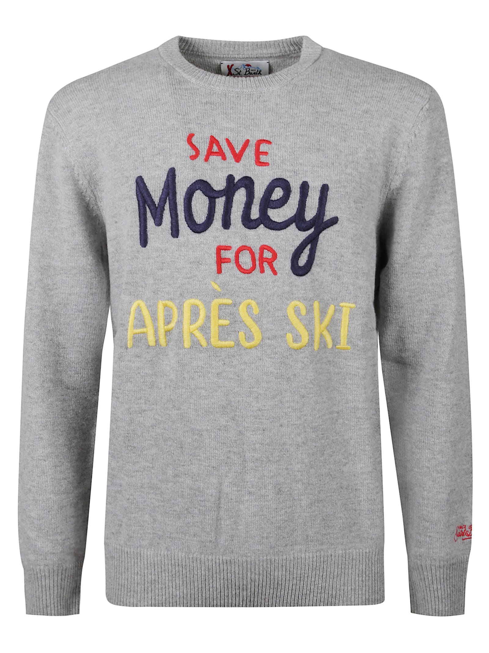 Mc2 Saint Barth Heron Long Sleeve Crew Neck Sweatshirt In Gray