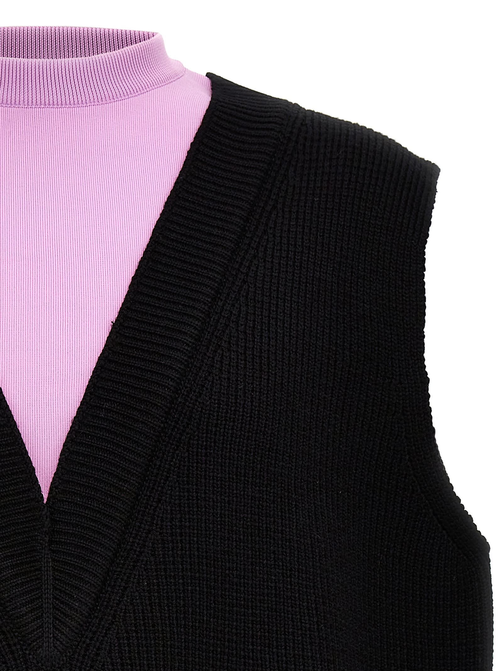 Shop Jil Sander Knit Vest In Multicolor