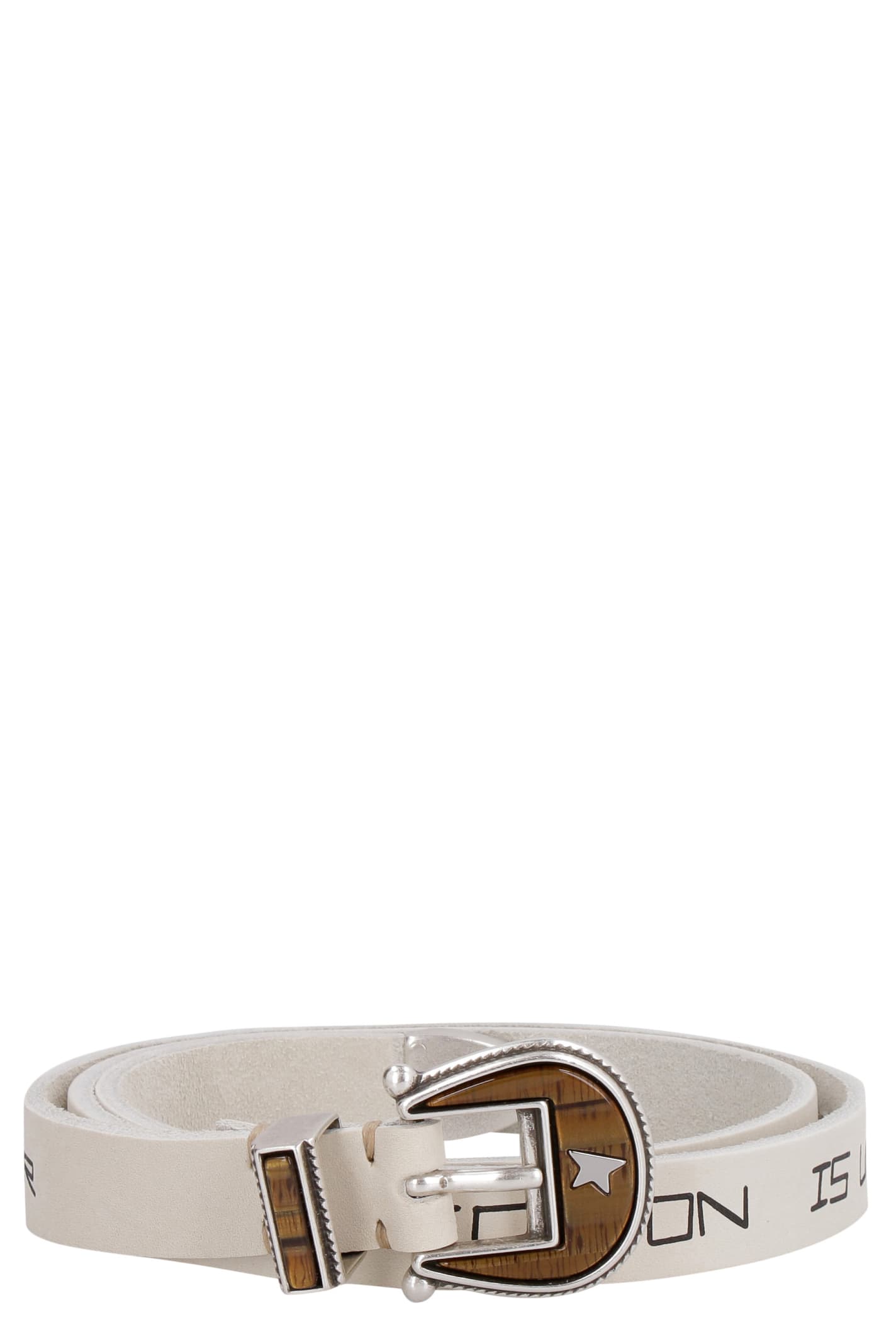 Golden Goose Rodeo Printed Leather Belt