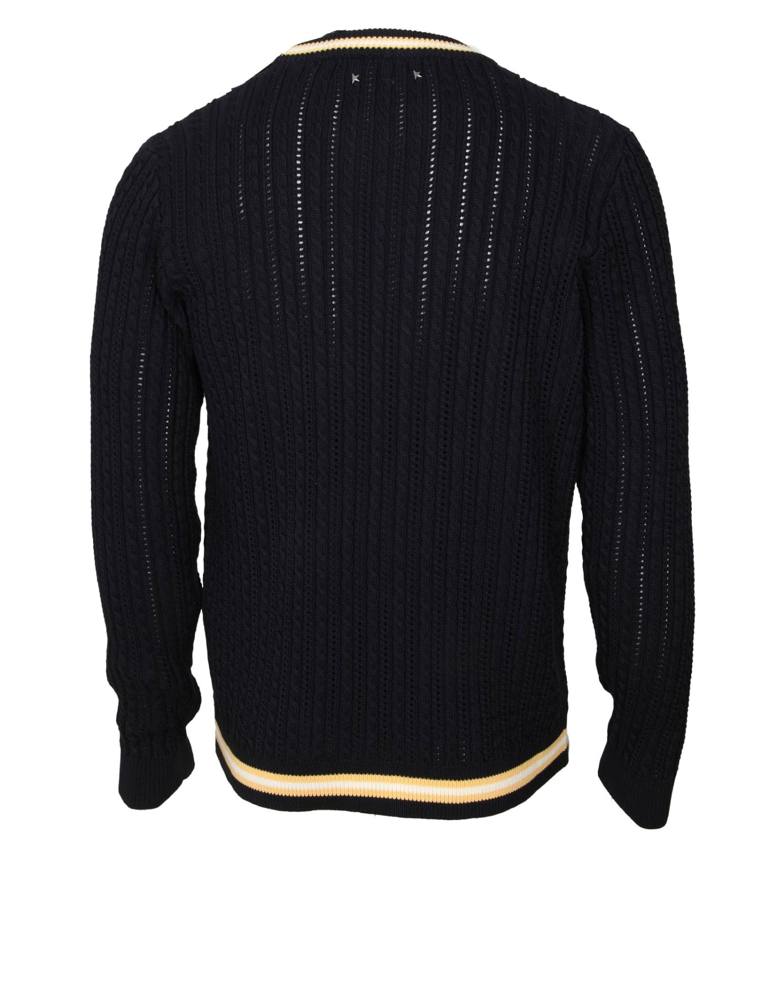 Shop Golden Goose Journey Sweater In Blue/yellow Cotton