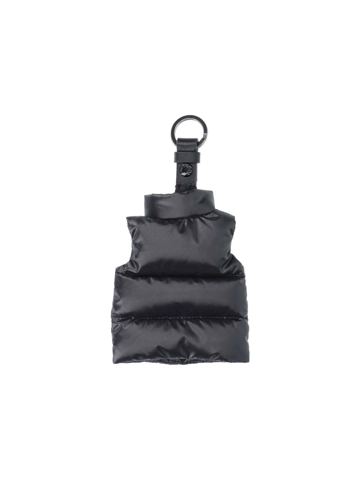 Shop Moncler Keychain Vest In Black