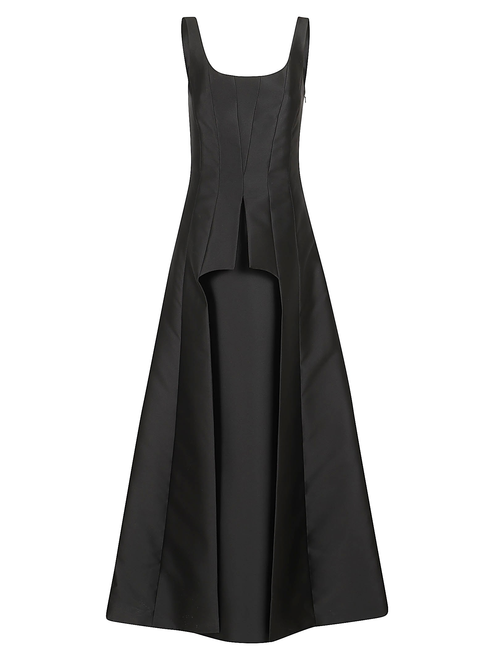 Shop Alberta Ferretti Long Dress In Nero