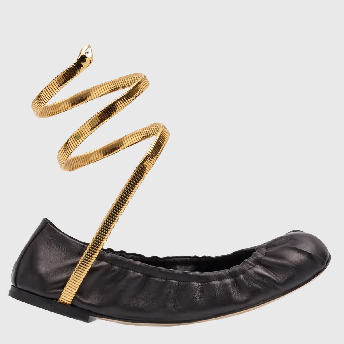 Shop René Caovilla Black Flats