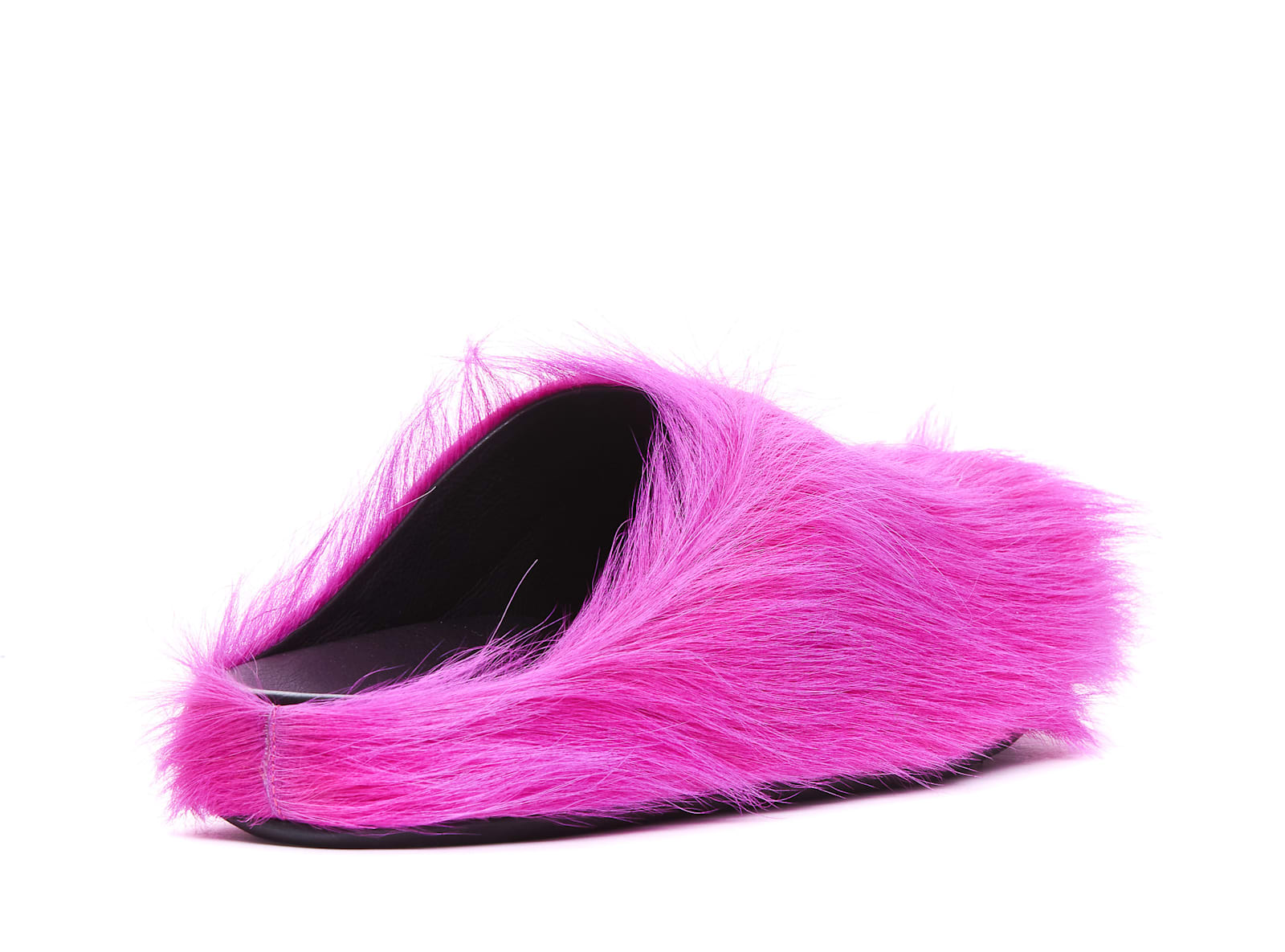 Shop Marni Long Hair Sabot Fussbet In Fucshia