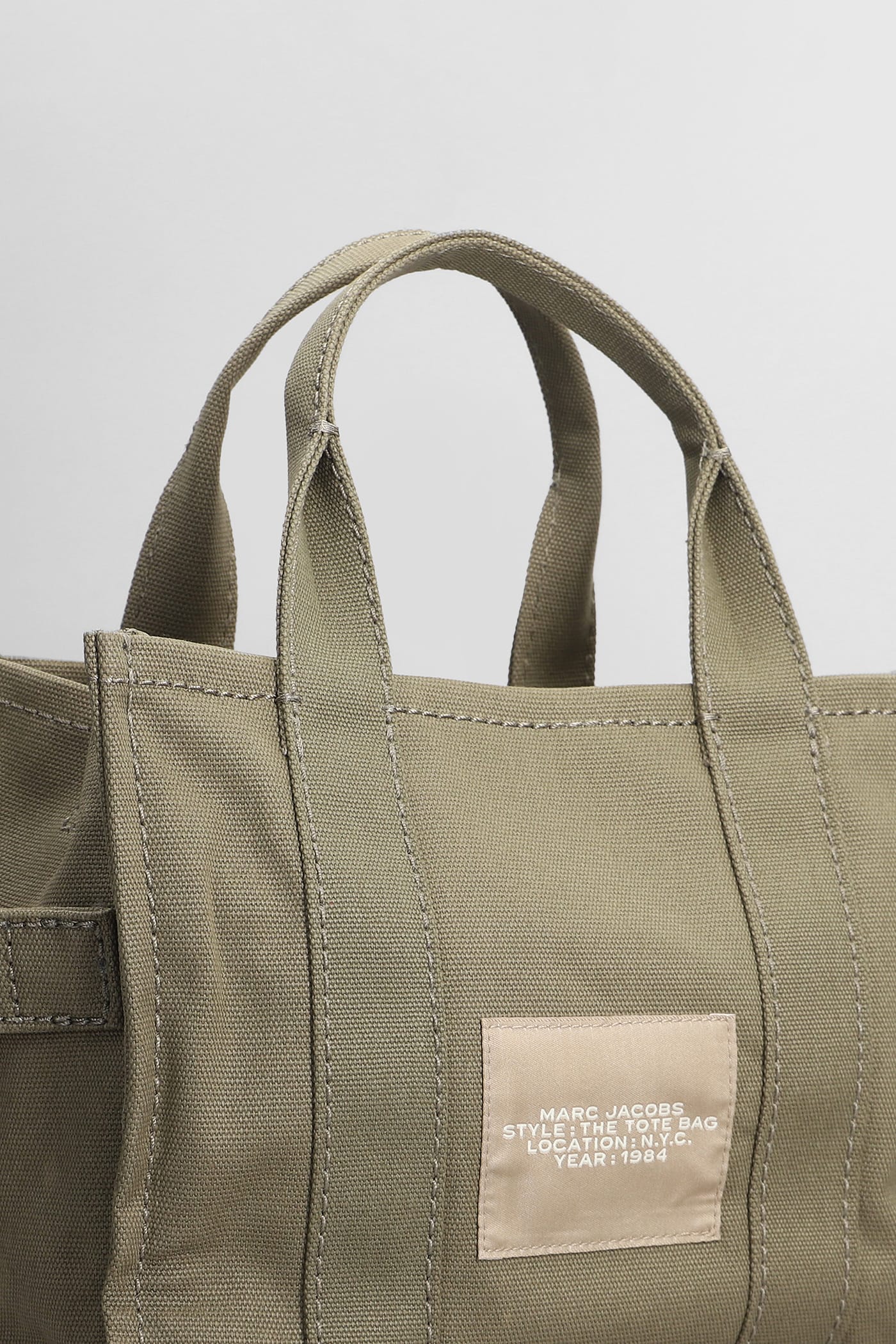 Shop Marc Jacobs The Mini Tote Tote In Green Cotton