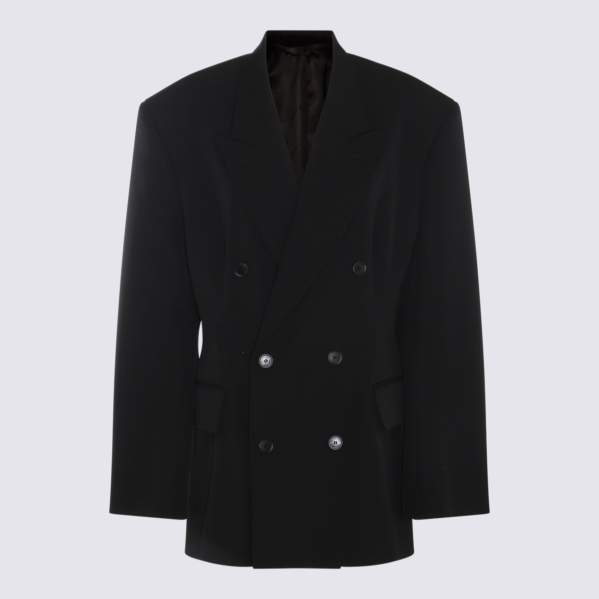 Shop Balenciaga Black Wool Casual Jacket