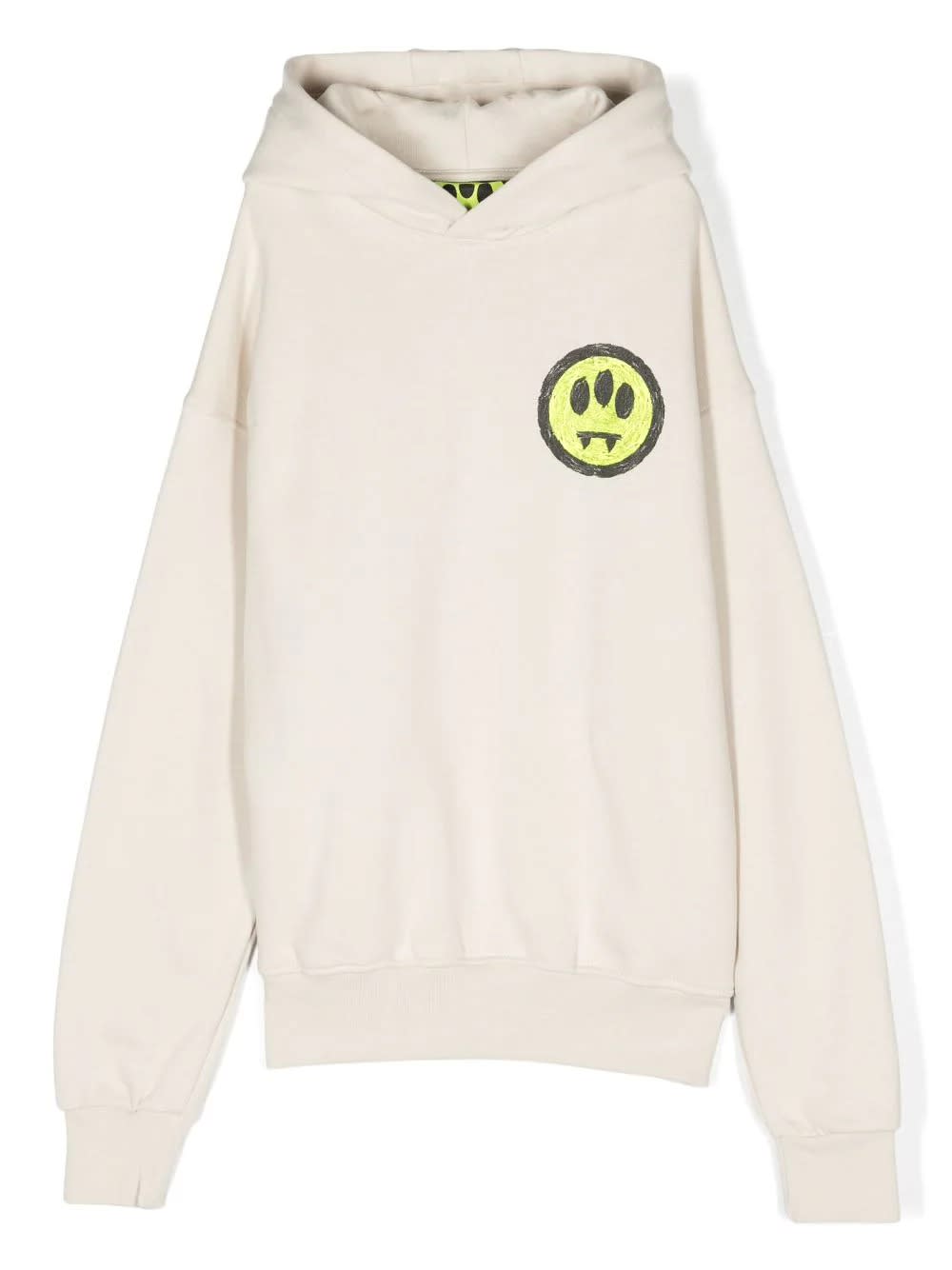 Barrow Dove Hoodie With Logo And Lettering In Marrone