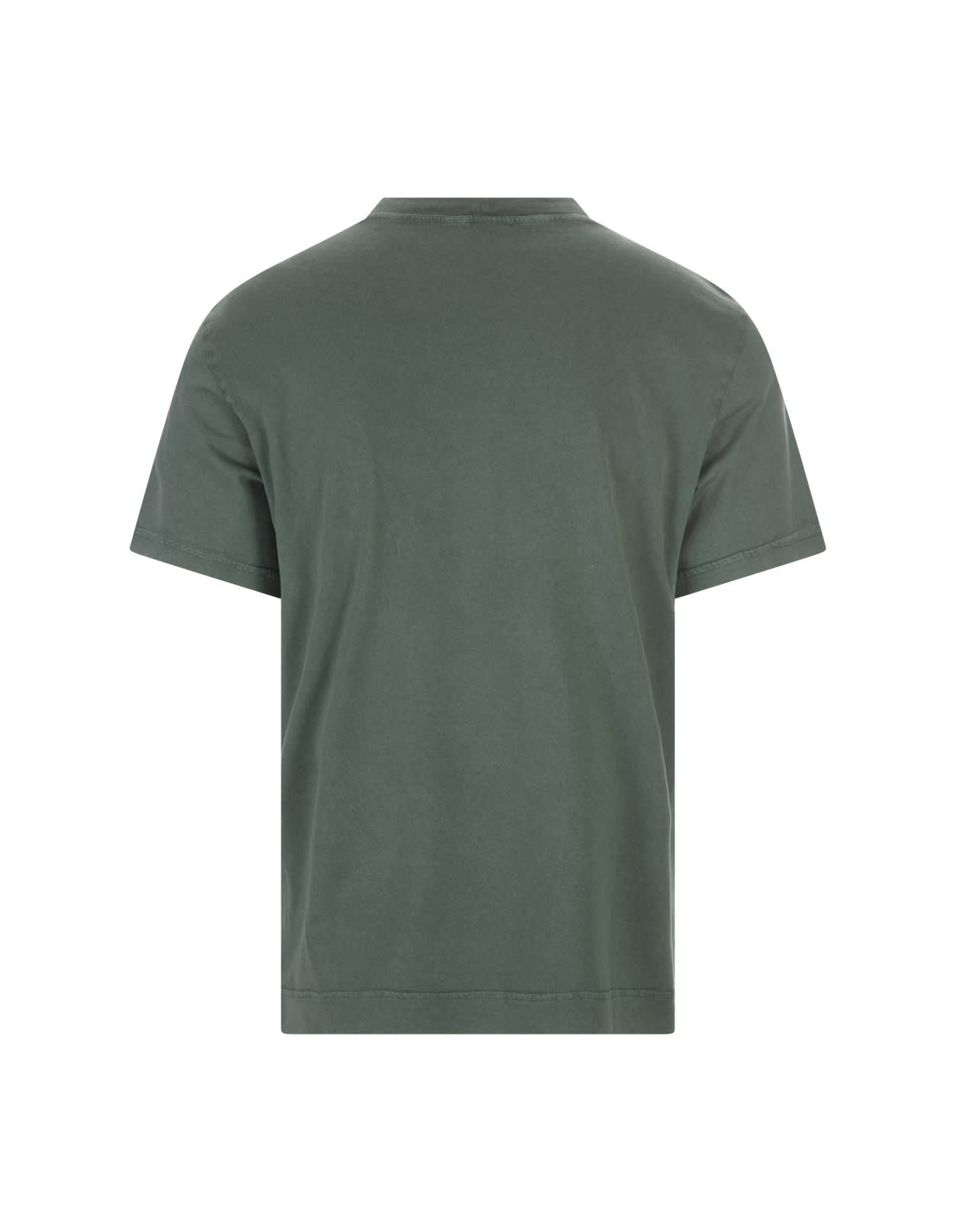 Shop Fedeli Basic T-shirt In Moss Green Organic Cotton