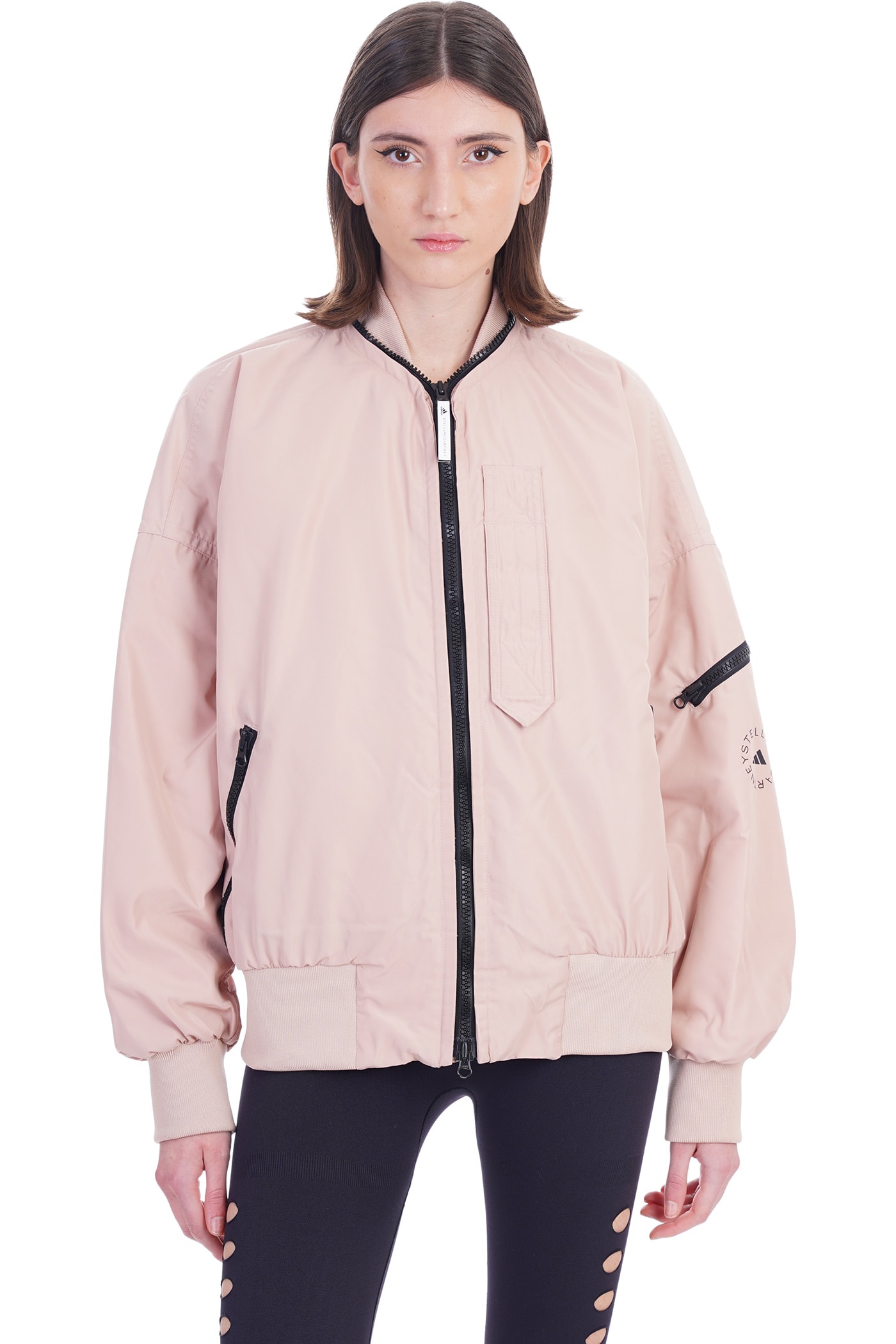 Adidas by Stella McCartney Bomber In Rose-pink Synthetic Fibers