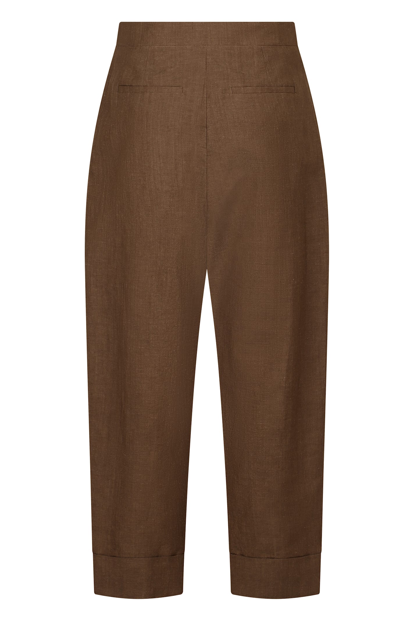 Pt Torino Cropped Trousers In Brown