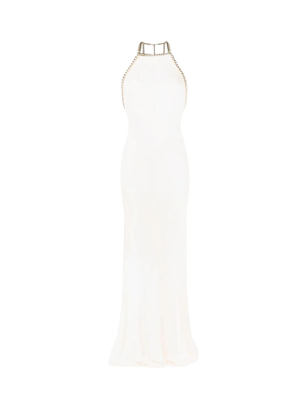 Elisabetta Franchi Sleeveless Opened In Front Long Dress With Maxi Skirt