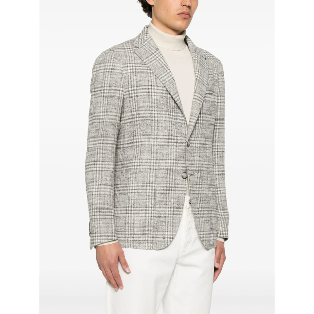 Tagliatore Fabric Jackets In Gray