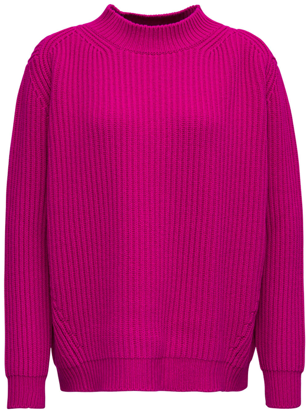 Andamane Pink Ribbed Wool And Cashmere Sweater