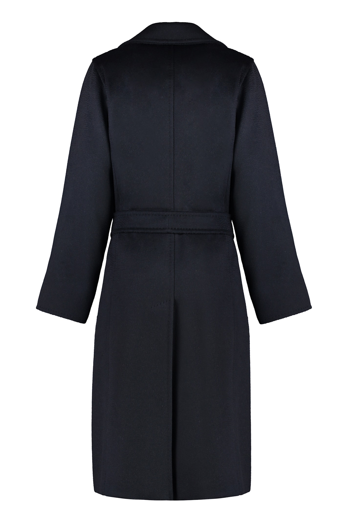 Shop Max Mara Manuela Cashmere Coat In Blu Notte