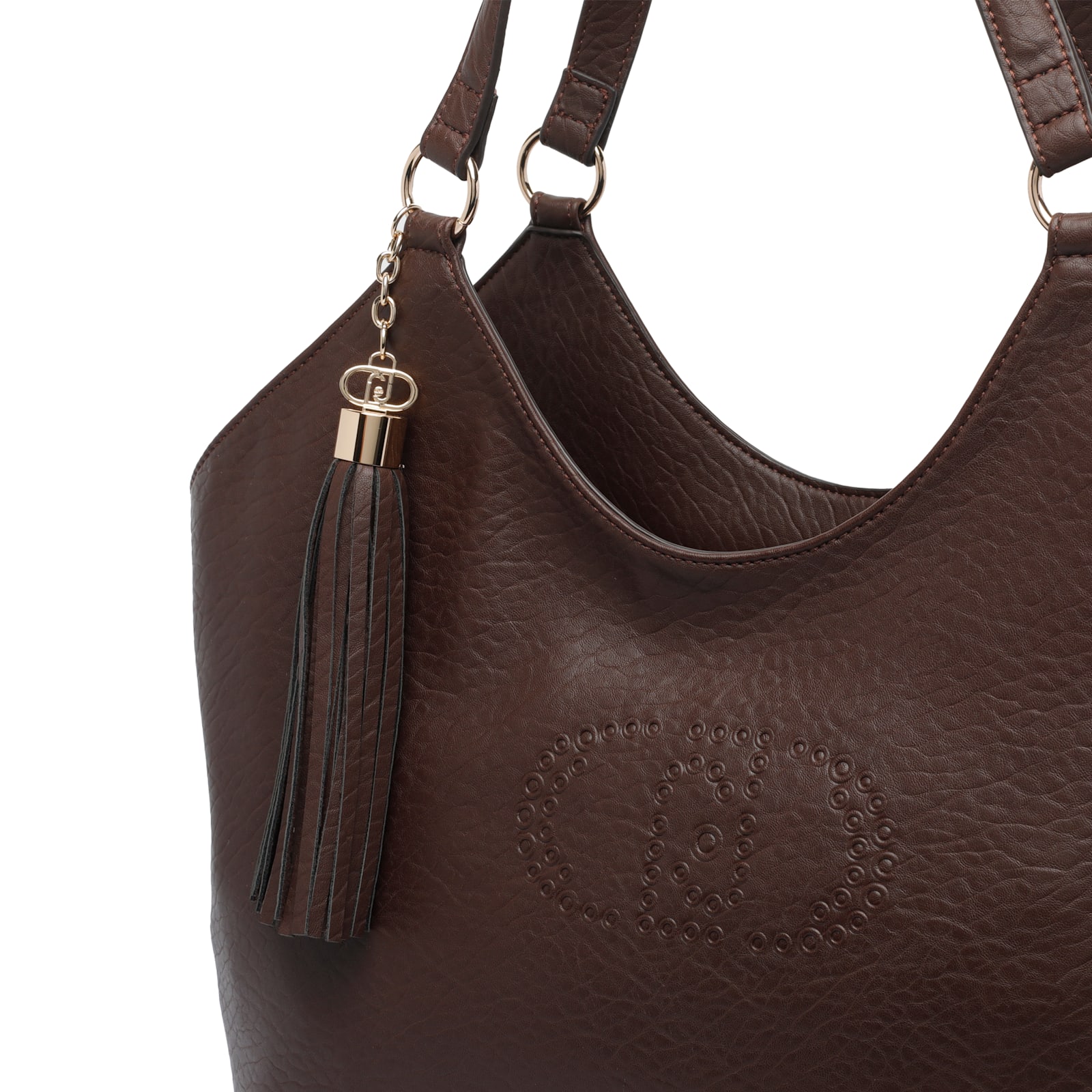 Liu •jo Versatile Shoulder Bag Tassel Detail In Brown