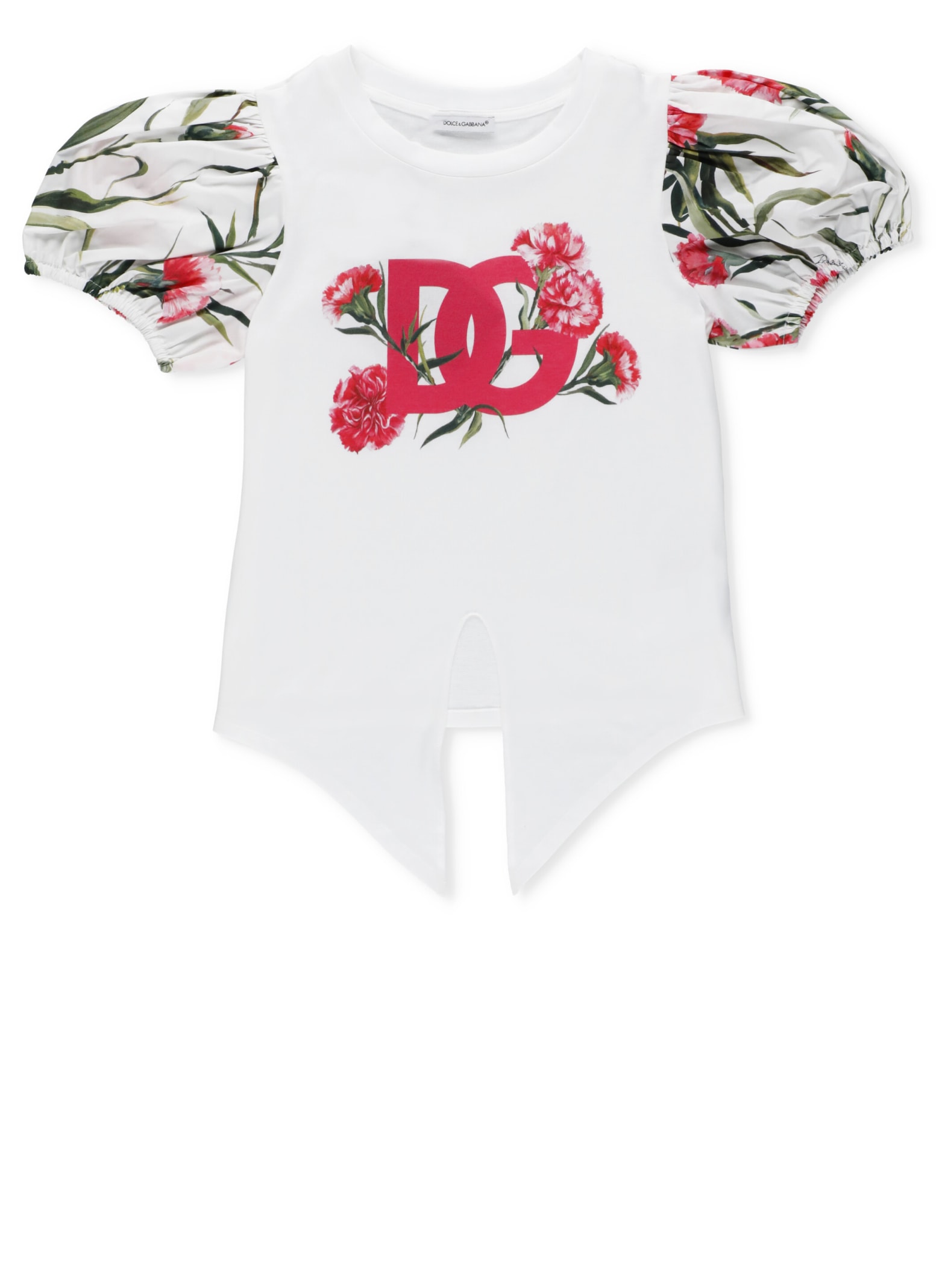 Dolce & Gabbana Kids' Cotton T-shirt In Garofani New F.bco