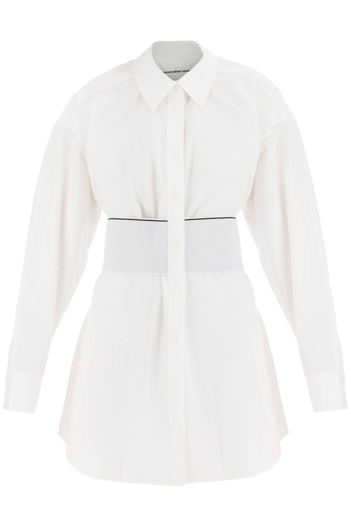 Alexander Wang Logoed Elastic Band Chemisier Mini Dress