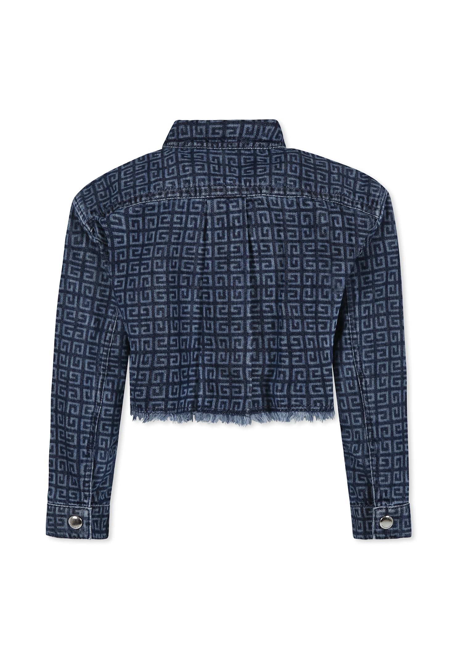 Givenchy Monogram Brand-embroidery Denim Jacket 10- In Denim