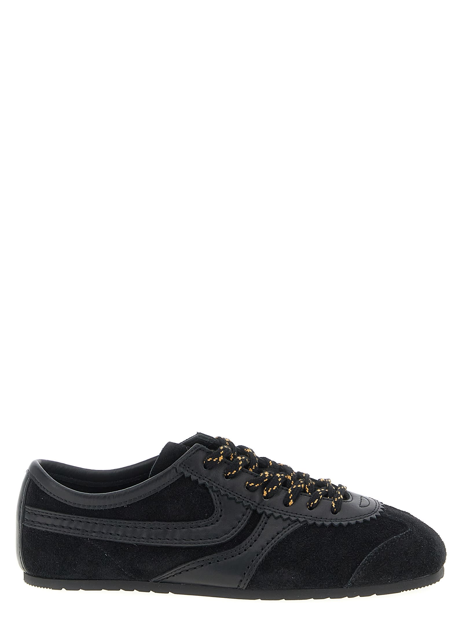 Dries Van Noten Suede Sneakers In Black