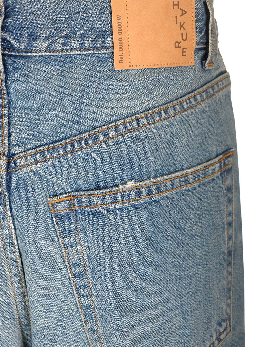 Haikure Tencel Candy Belt Loops Pleated Trousers In Blue Tencel