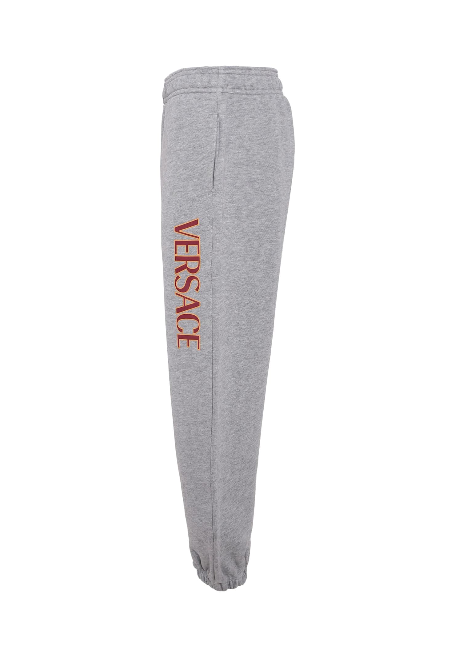Versace Grey Trouser For Kids With Logo In Gray